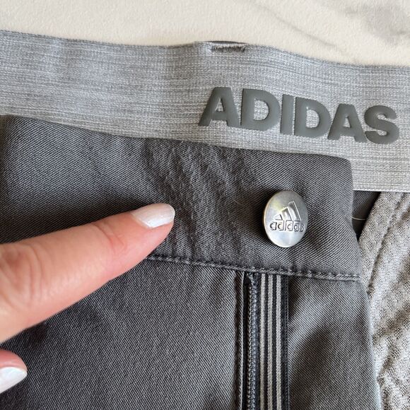 Adidas Golf Pants Mens Size 34 Gray Lightweight Performance Stretch Chino - Picture 3 of 15